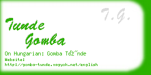 tunde gomba business card